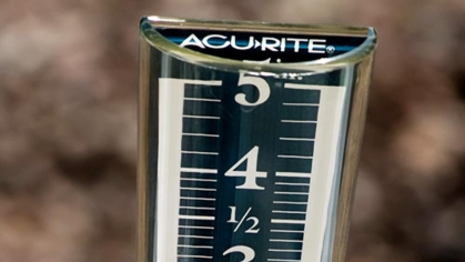 A rain gauge.