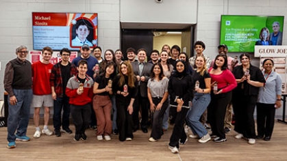 A large group of students.
