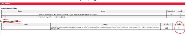 Instructions for Using Degree Navigator | School of Environmental and ...