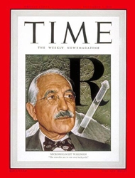 Cover of time magazine featuring Selman Waksman.